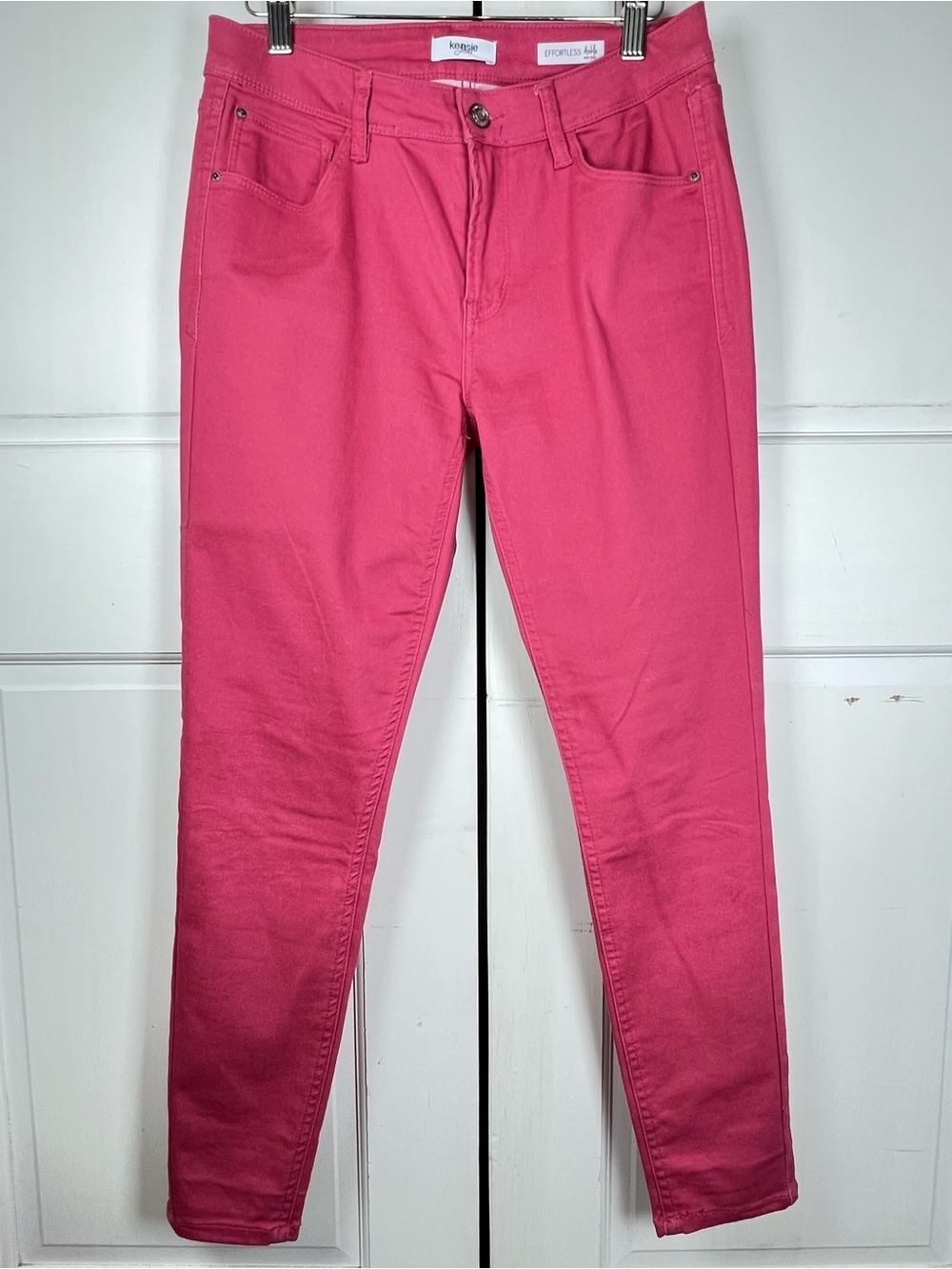 Kensie Vibrant Pink Stretch Ankle Jeans Jeggings Size 8